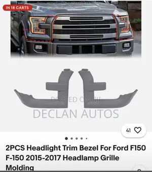 Headlight Trim Bezel for Ford F150 2015-2017 Headlamp Grille Molding