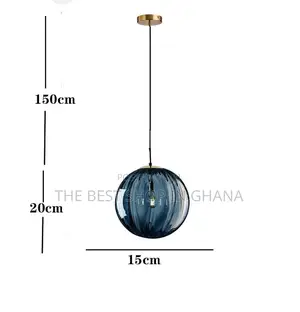 20cm Dark Green Globe Glass Pendant Light Gold Base Ceiling Light