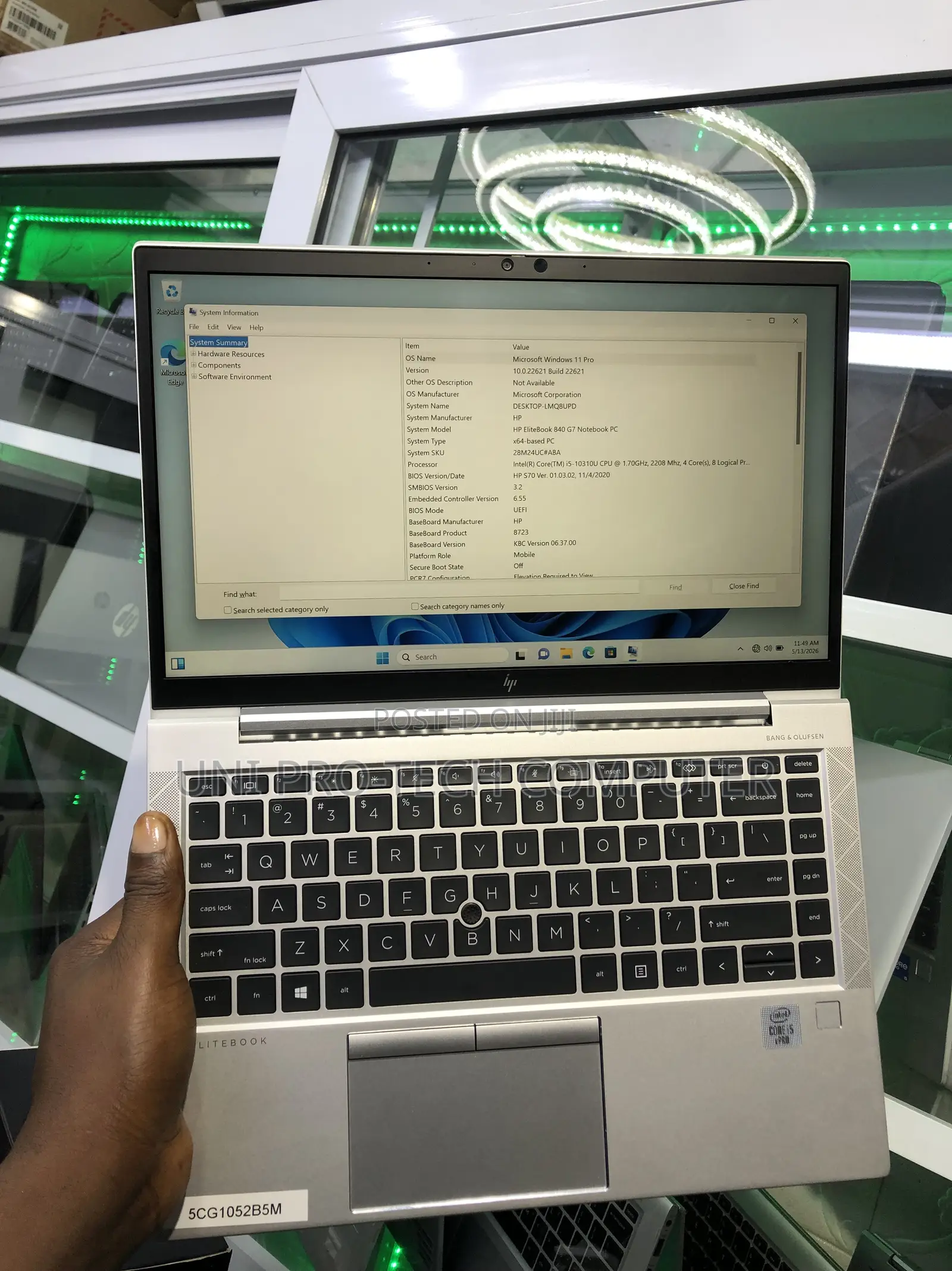 Laptop HP EliteBook 840 G7 16GB Intel Core i5 SSD 256GB