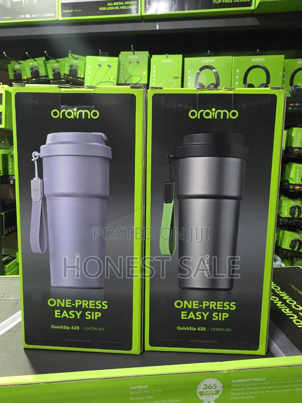 Oraimo Quicksip 620 620ml Temperature-Locking Insulated Water Bottle