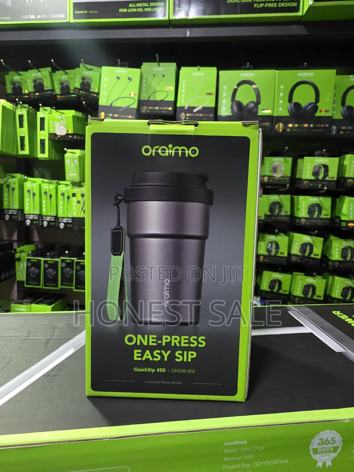 Oraimo Quicksip 450 450ml Temperature-Locking Insulated Water Bottle