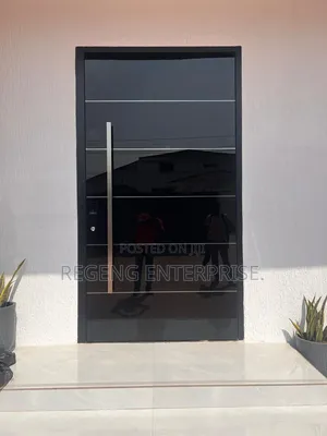 Modern Pivot Security Door With Smart Lock
