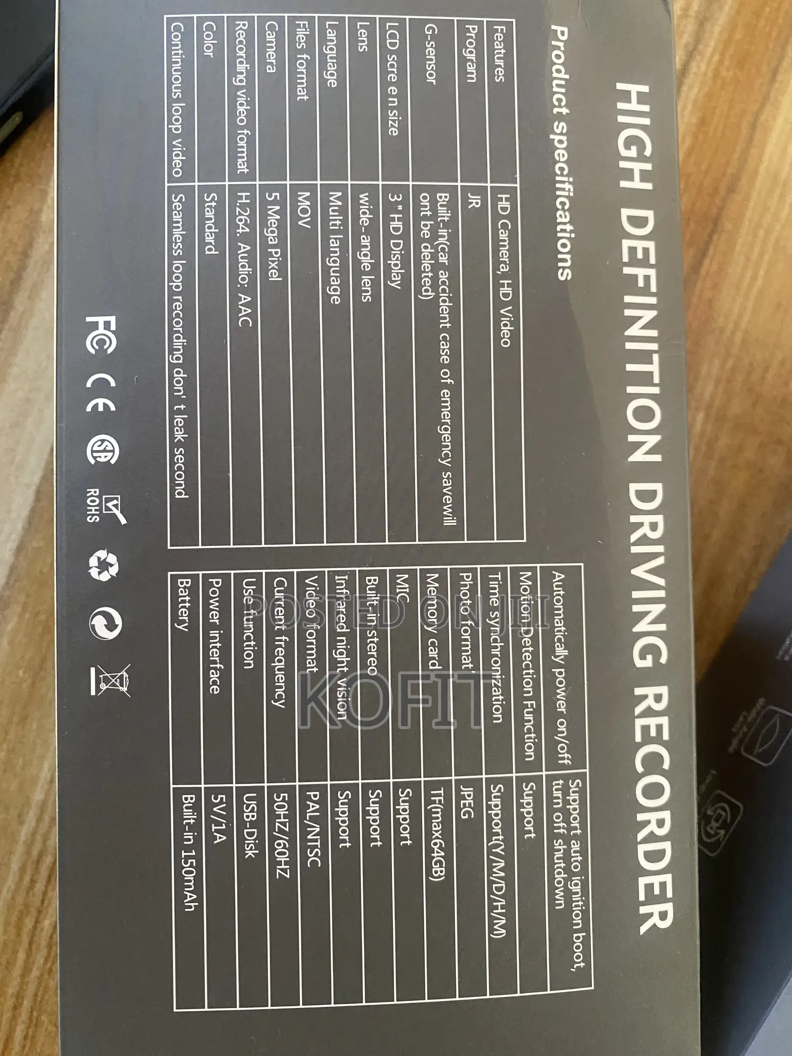 3-Chanel Dash Cam 1080p