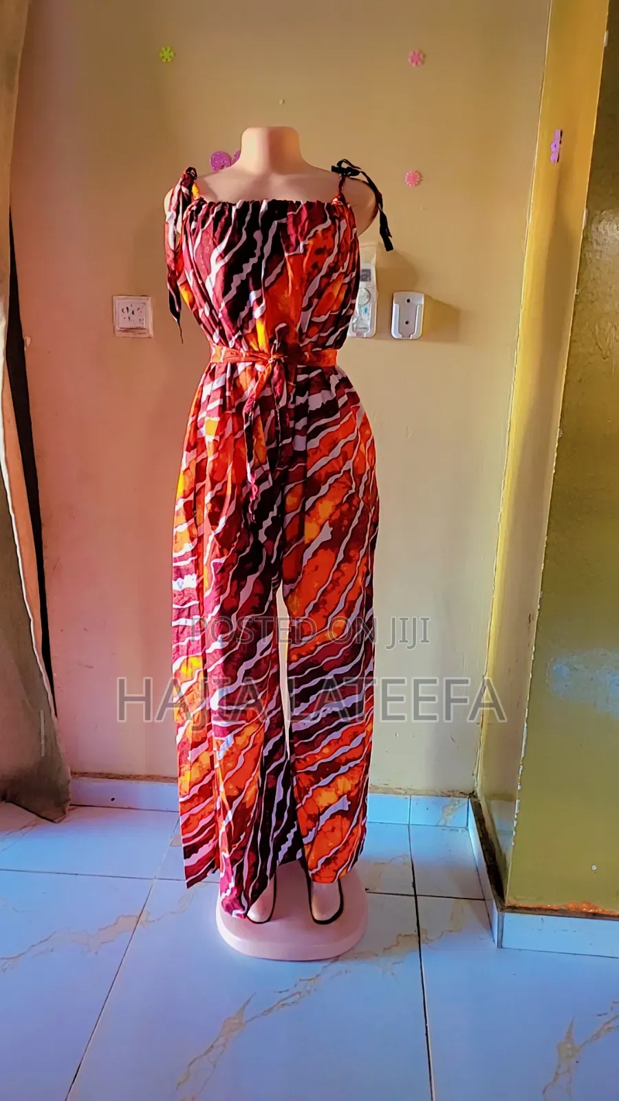 African Print Palazzo Jump Suit