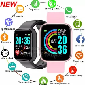 Y68 Smart Watch Heart Rate Blood Pressure Blood Oxygen