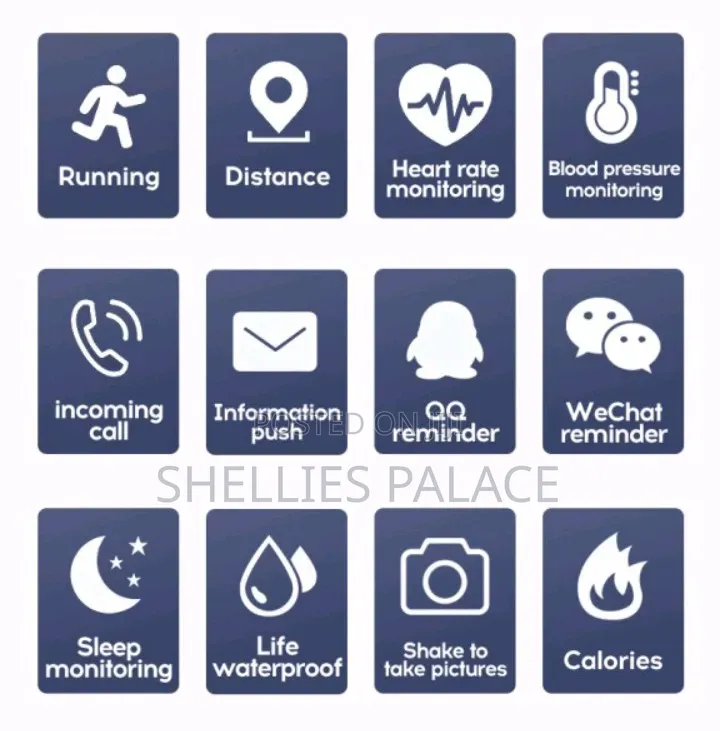 Y68 Smart Watch Heart Rate Blood Pressure Blood Oxygen