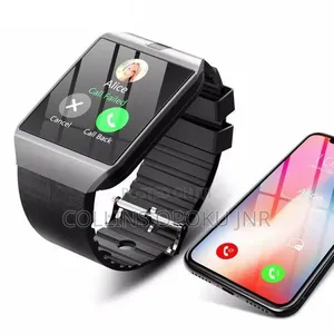 Smart Watch Touchscreen, Camera, Sim Memory Card Support (Silver)