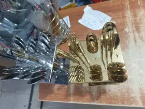 24-Piece Stainless Steel Cutlery Sets With Matching Storage Stands.