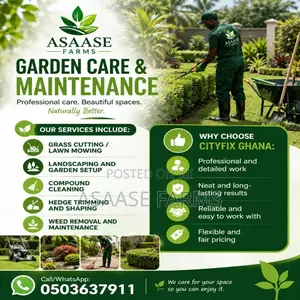 Professional Grass Cutting, Landscaping Compound Cleaning Contact For