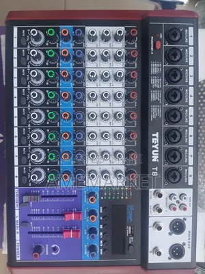 T8 Professional 8 Channel Power Mixer With Usb Bluetooth