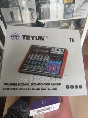 T6 Professional 6 Channel Power Mixer With Usb Bluetooth