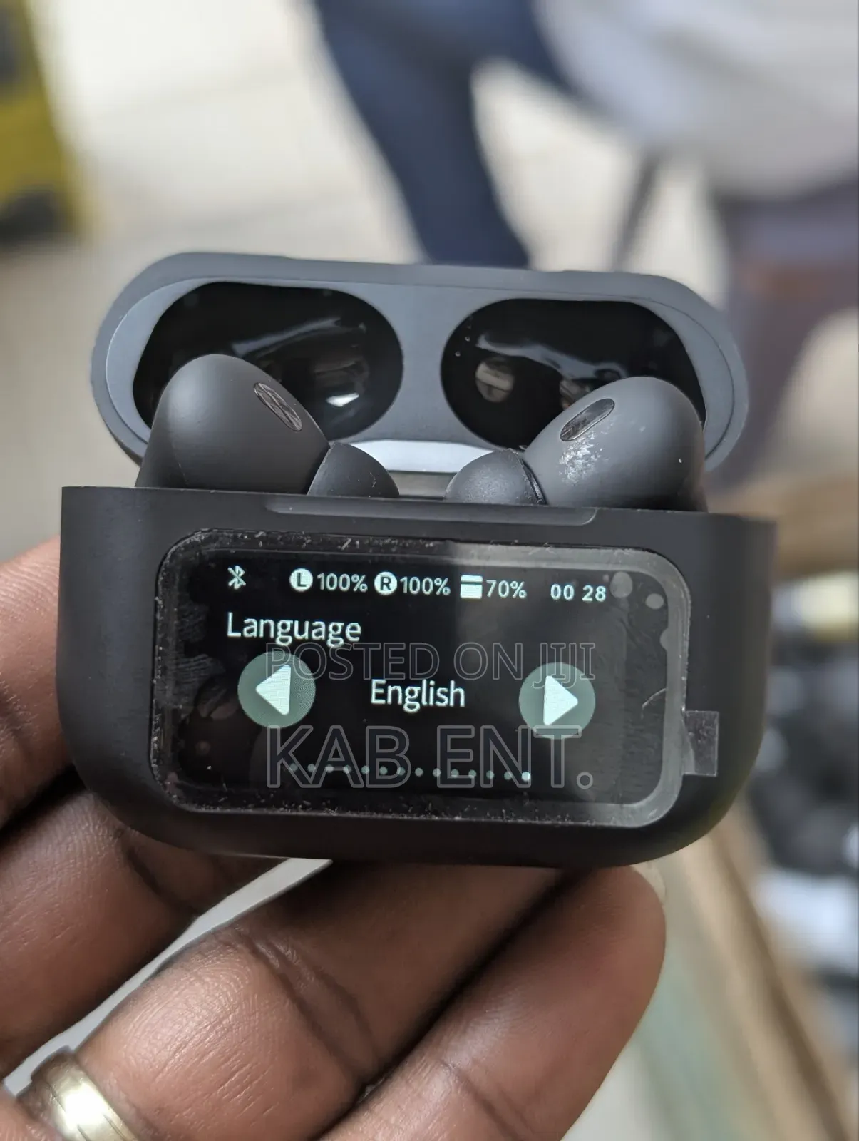 Anc/Enc True Wireless Earbuds With LCD Display Case