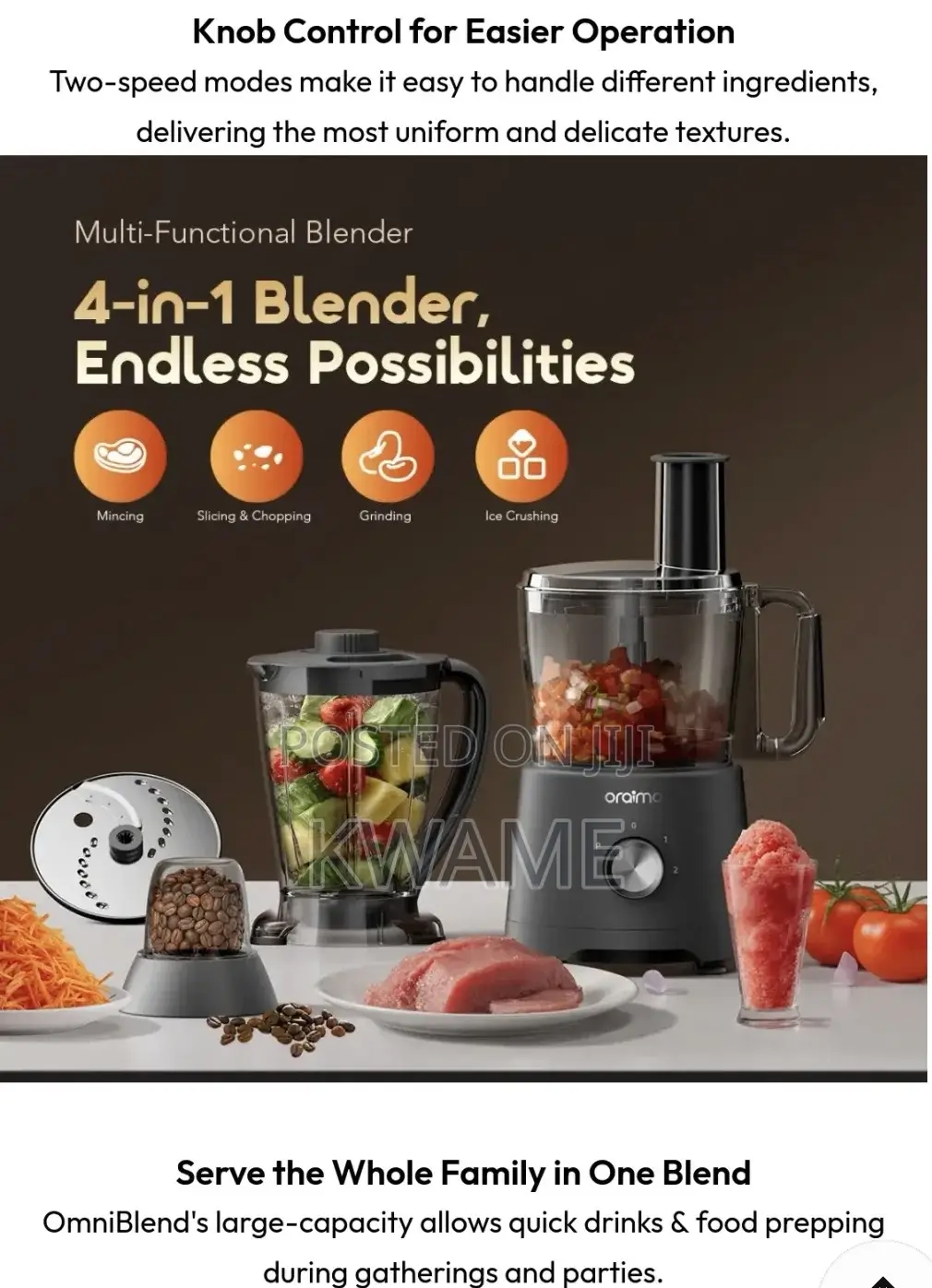 4-in-1 Multifunctional 1500w Blender