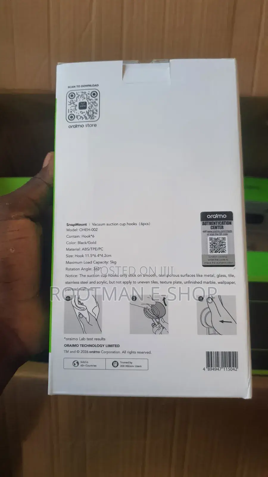 _Oraimo Snapmount: Press, Stick, Hang – No Tools Needed