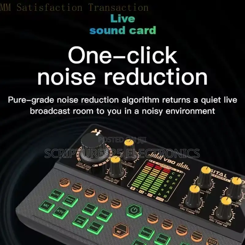 V90 Podcast Live Soundcard Digital Mixer Sound Card