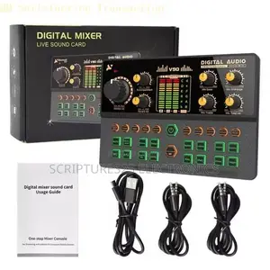V90 Podcast Live Soundcard Digital Mixer Sound Card