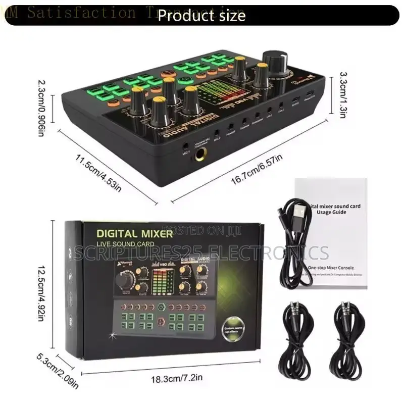 V90 Podcast Live Soundcard Digital Mixer Sound Card