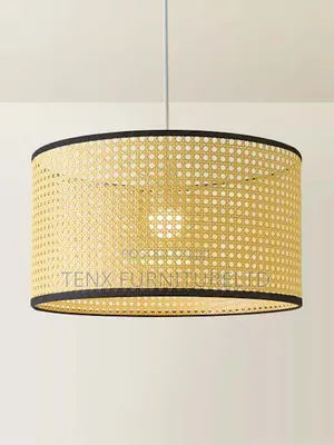 Ceiling Pendant Light (Rattan Black Base)