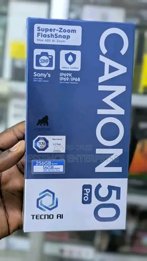 New Tecno Camon 50 Pro 256 GB Black