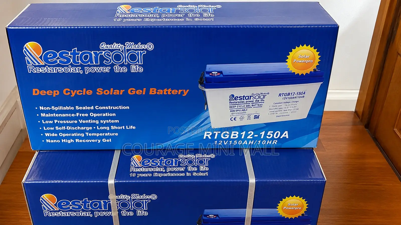  Restar Solar Gel Battery – Rtgb12-150a (12v 150ah) 