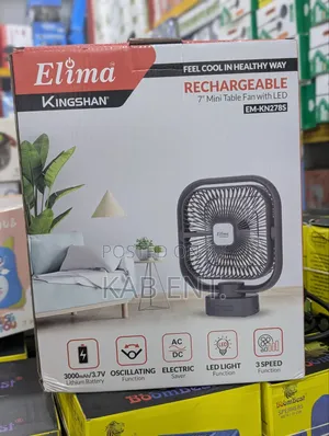 Rechargeable Mini Desktop Rotating Fan
