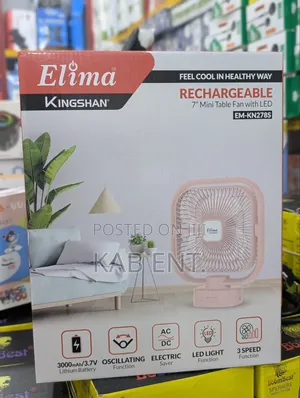 Rechargeable Mini Desktop Rotating Fan