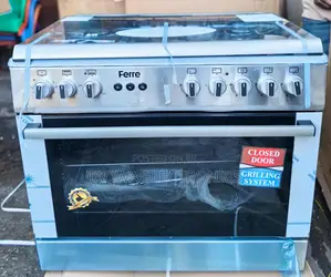 Grey Ferre 90x60 5 Burner Gas Cooker