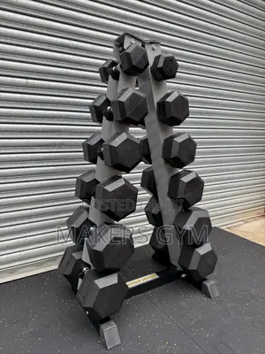 5-30kg Hex Dumbbells Set Vertical Rack.(210kg)