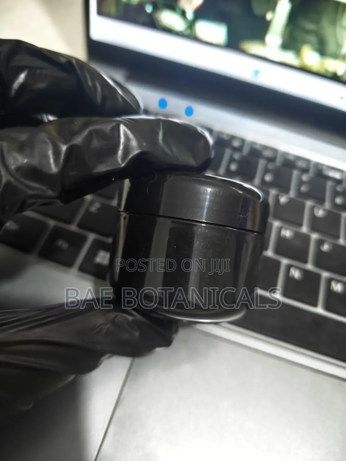 50ml Glossy Black Jar With Inner Lid