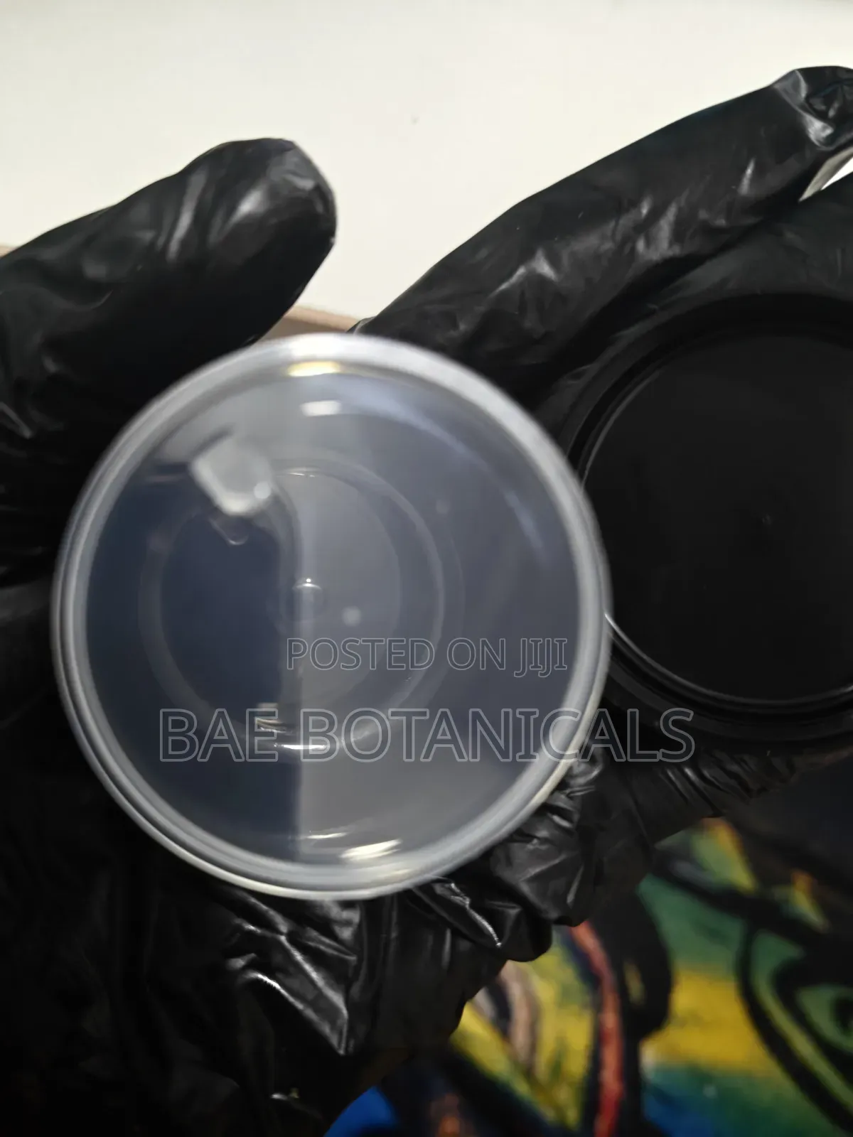 50ml Glossy Black Jar With Inner Lid
