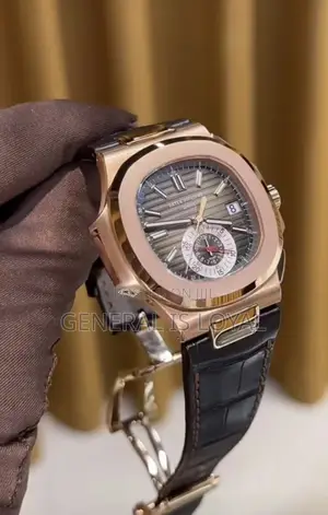 Patek Philippe Mechanical Rose Gold With Brown Leather Watch