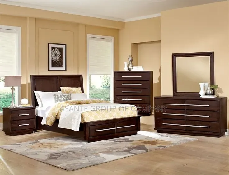 Modern Queen Size Bed With Dresser
