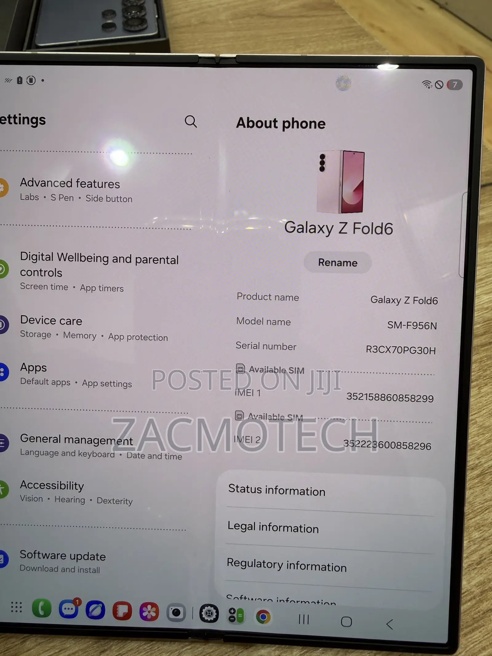 Samsung Galaxy Z Fold6 256 GB Pink