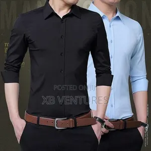 2 Set Long Sleeves Shirt - Black and Blue