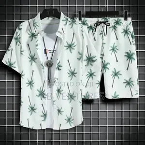Dou-Color Men's 2-in-1 Casual Shirt Shorts - Multicor