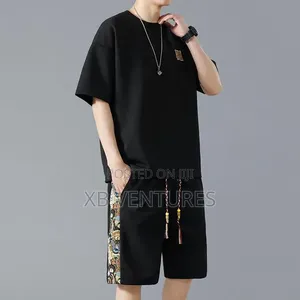 Men's 2-in-1 Short Sleeve Shorts Set