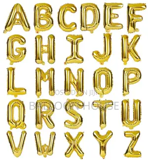 Foil Helium Alphabet
