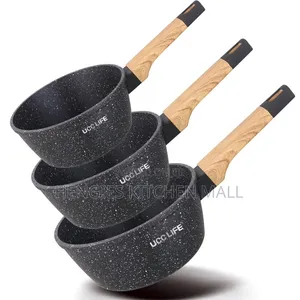 3-Piece Granite Nonstick Banku Pan (14-18cm)