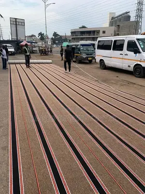 Striped Brown Woolen Carpet
