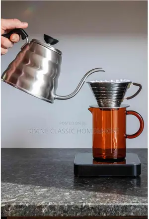 Generic Gooseneck Coffee Kettle 1.2l Stainless Steel With Strainer