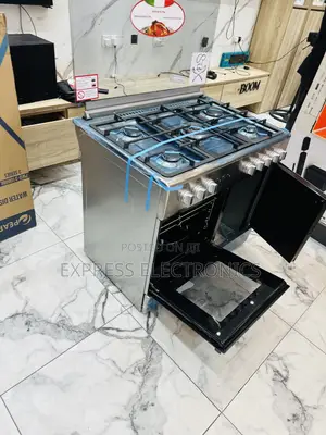 Limited Stock Gas Cooker Sliver Oven Rotisserie 5burner 60/90