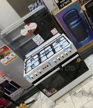 Super White Midea 5 Burner Gas Cooker With Oven