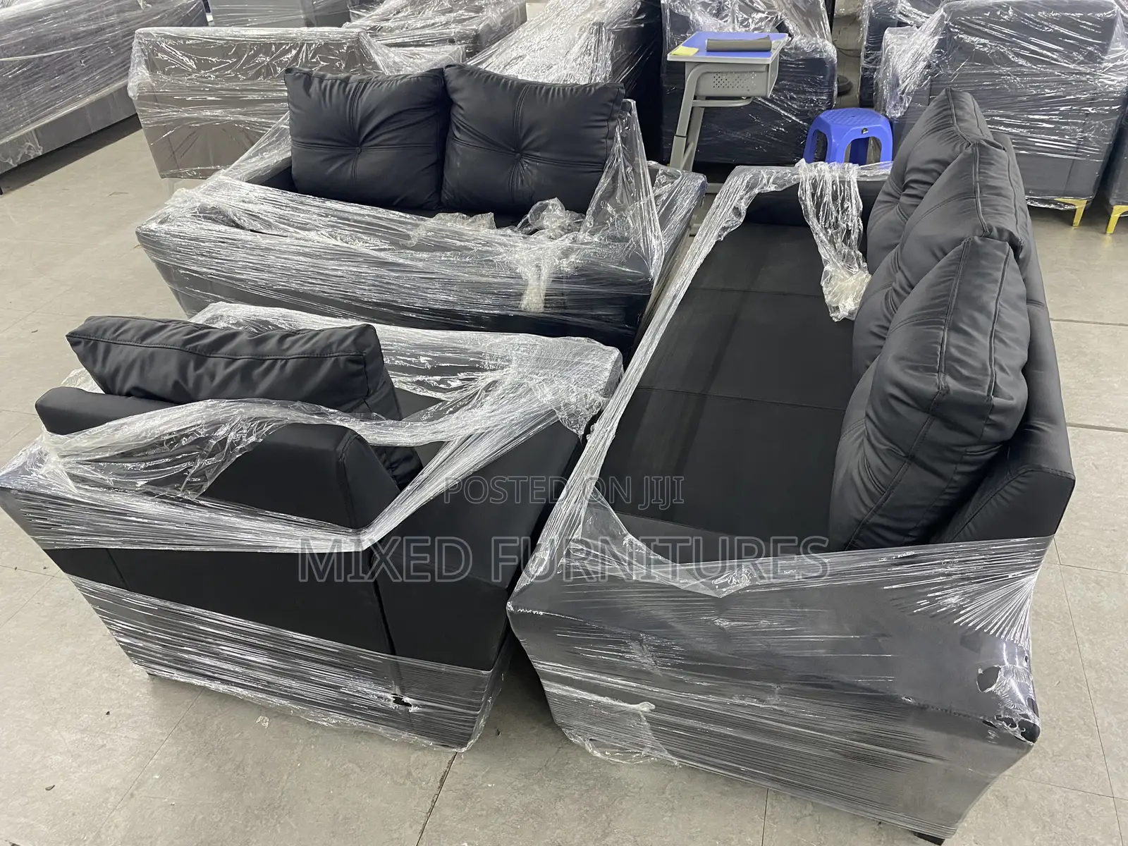 Soft Leather Sofa Sets 6 Seater