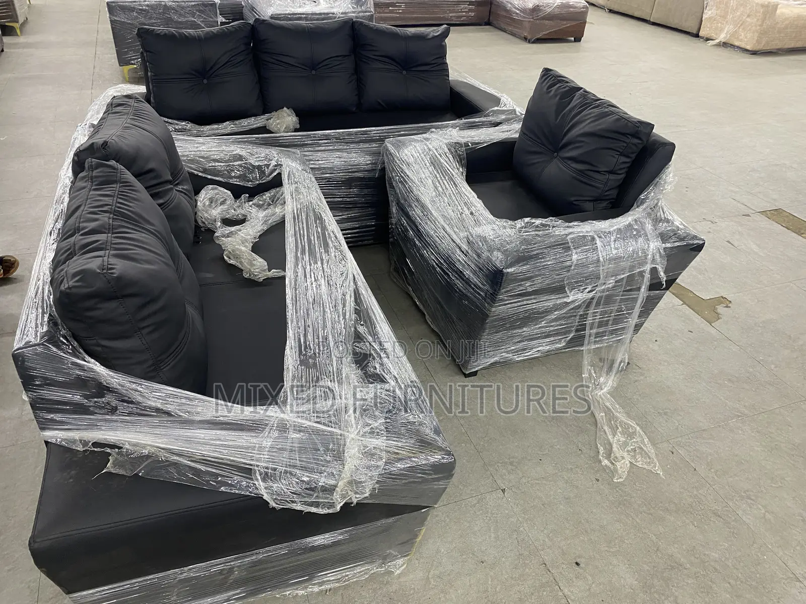 Soft Leather Sofa Sets 6 Seater
