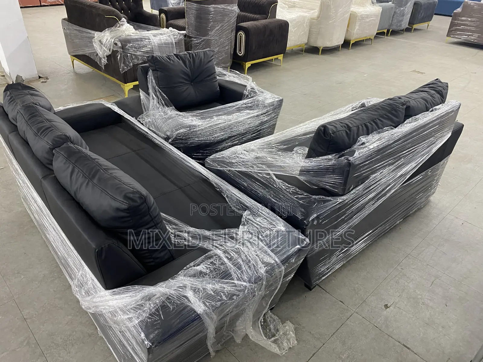 Soft Leather Sofa Sets 6 Seater