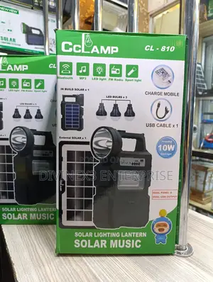 Portable Solar Lighting System With Bluetooth, Mp3 Player,With Bulbs.