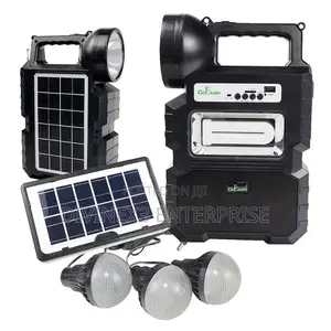 Portable Solar Lighting System With Bluetooth, Mp3 Player,With Bulbs.