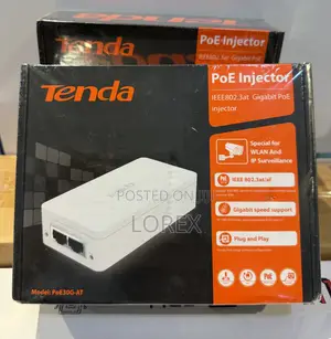 Tenda Poe Injector 30w Adapter 48v Poe Poe30g-At
