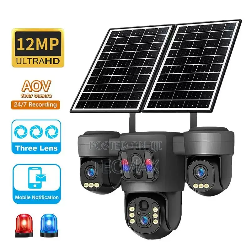 Ubox 3-Lens Solar Security Camera