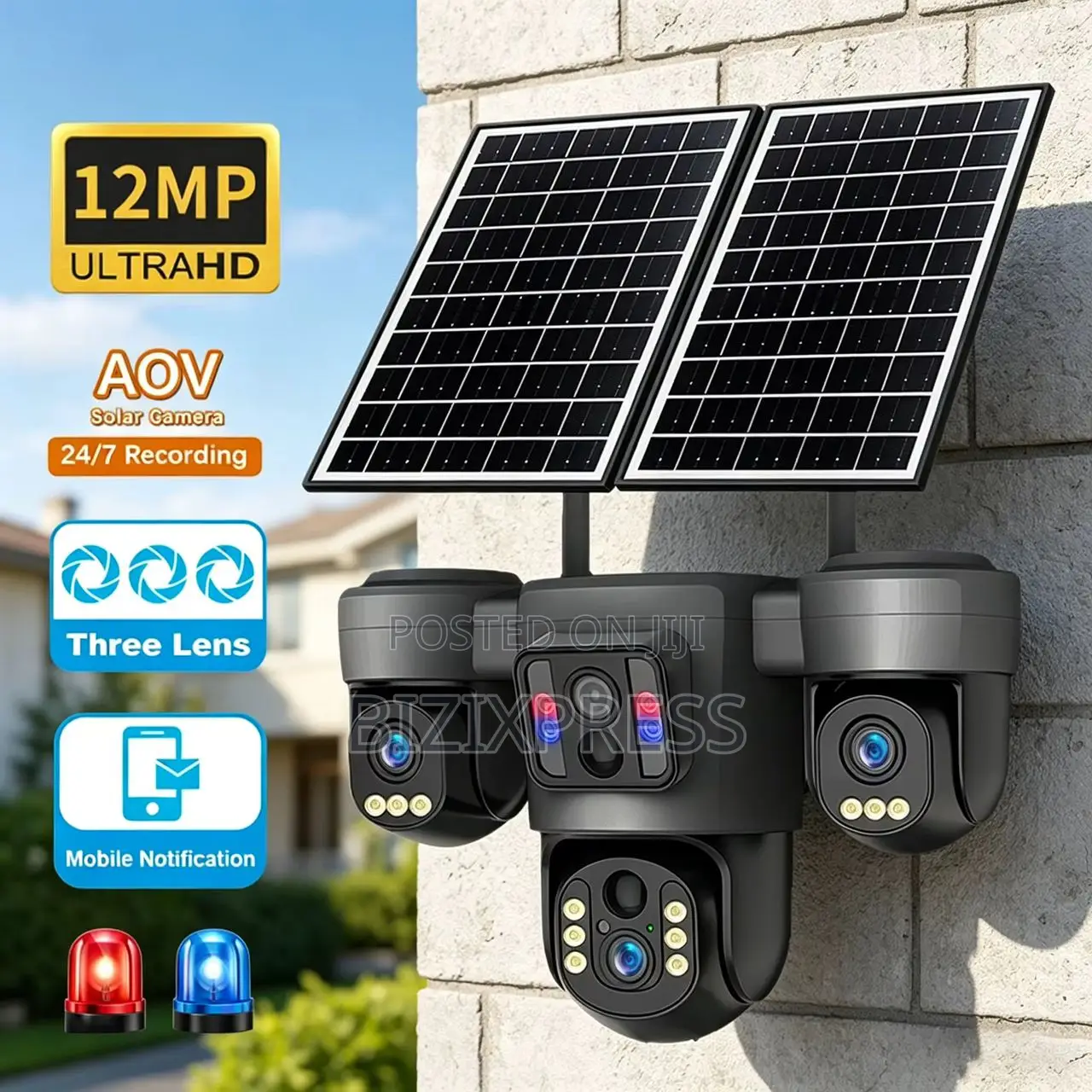 3 Lens 4g Solar Camera-Ubox